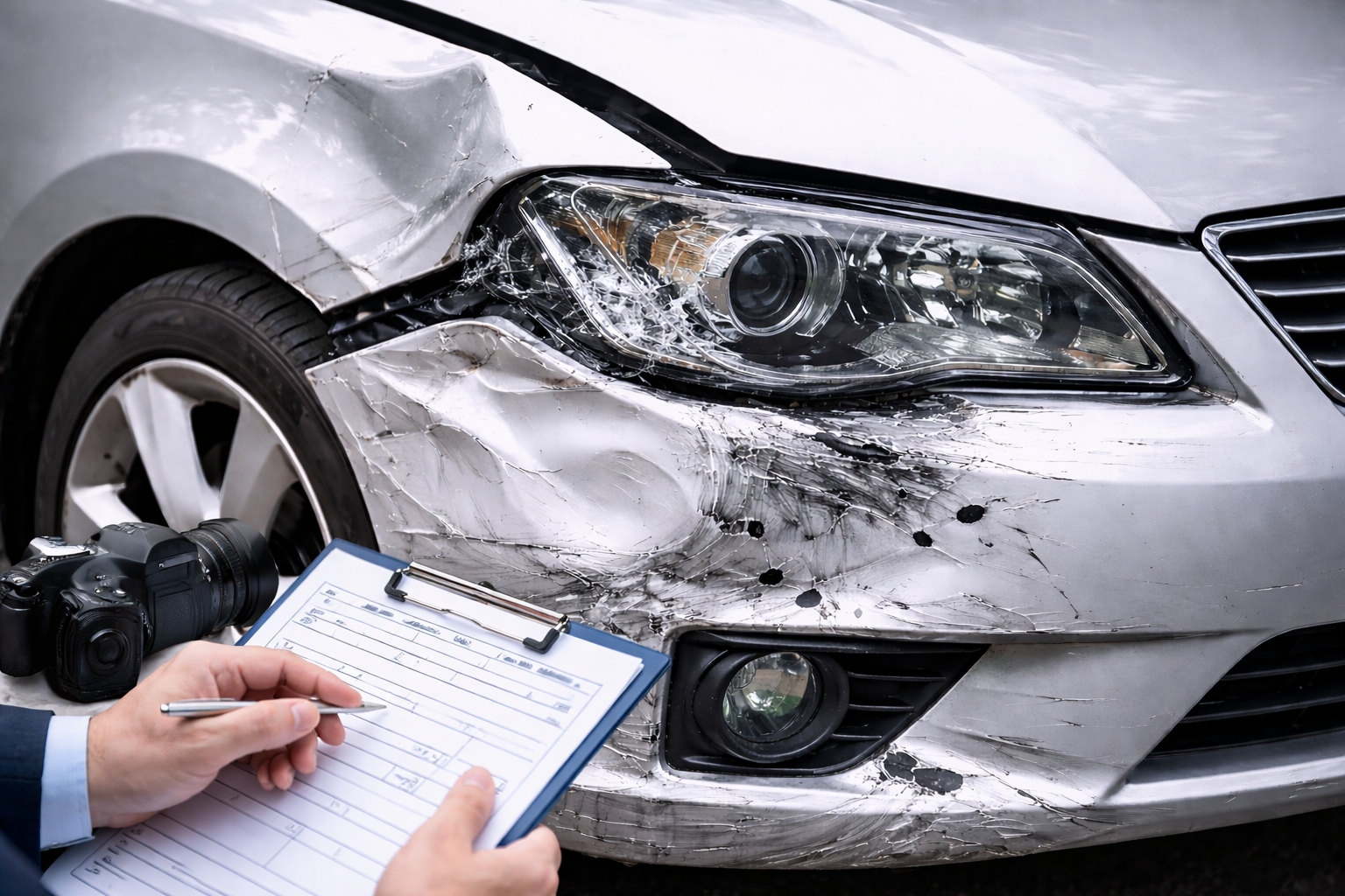 Schadendokumentation am Fahrzeug